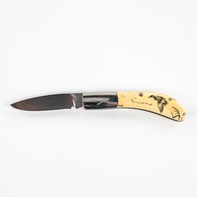 R. B. Johnson Custom Scrimshaw Slipjoint Knife