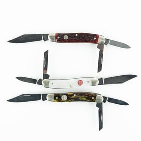 3 Vintage Boker Germany UC 125 Pocket Knives