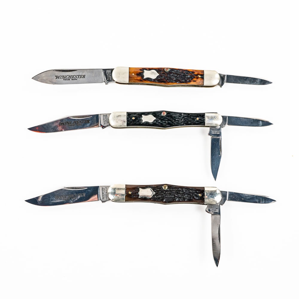 3 Winchester USA-made Pocket Knives (1 of 18)