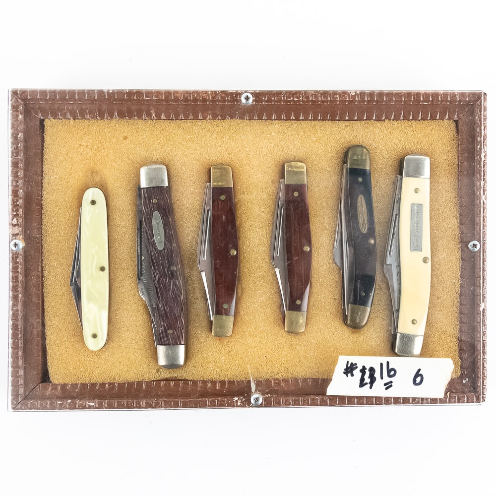6 Vintage Sears Craftsman Pocket Knives w/ case (1 of 3)