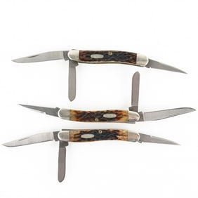 3 Case XX 6318 SS Stockman Knives (1990s)