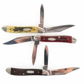 3 Case XX 6220 Peanut Knives (1990s)