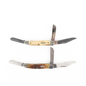 2 Case XX 6347 Stockman Knives (1990s)