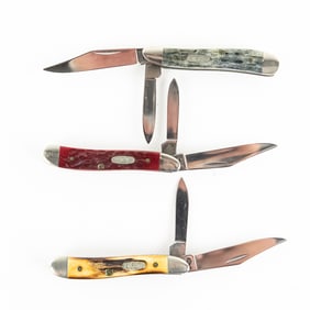 3 Case XX 6220 Peanut Knives (1990s)