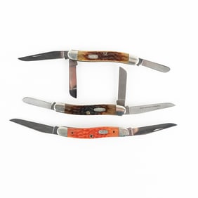 3 Case XX 6328 Medium Stockman Knives (1990s)