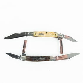 2 Case XX 6347 Stockman Knives (1990s)