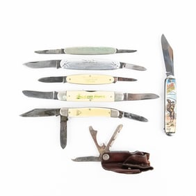 7 Antique Advertising Souvenir Knives