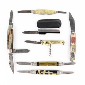 7 Antique Advertising Souvenir Knives