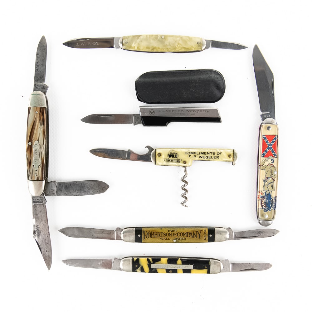 7 Antique Advertising Souvenir Knives (1 of 12)