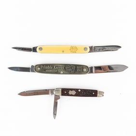 3 Primble Vintage Folding Knives