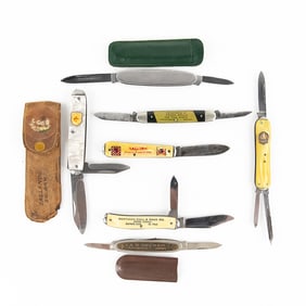 7 Antique Advertising Souvenir Knives