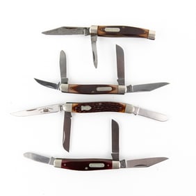 4 Vintage Schrade Pocket Knives