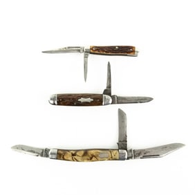 3 Vintage Remington UMC Pocket Knives