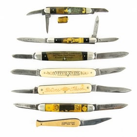 7 Antique Advertising Souvenir Knives