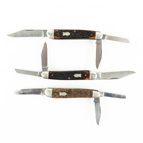 3 Schrade Walden 804 Pocket Knives