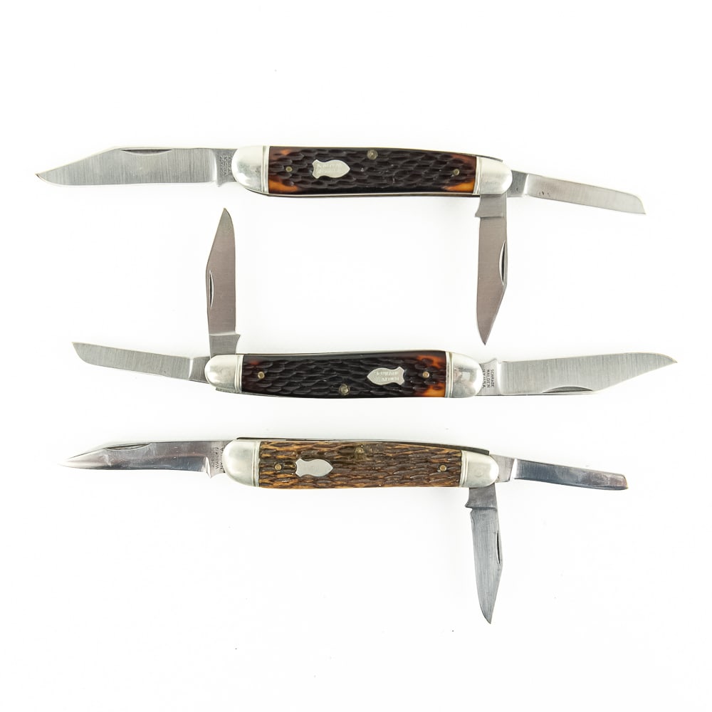 3 Schrade Walden 804 Pocket Knives (1 of 14)