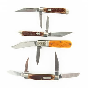 4 Vintage Schrade USA Pocket Knives
