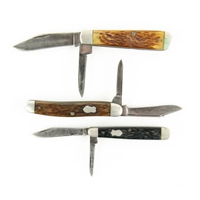 3 Vintage Remington UMC Pocket Knives