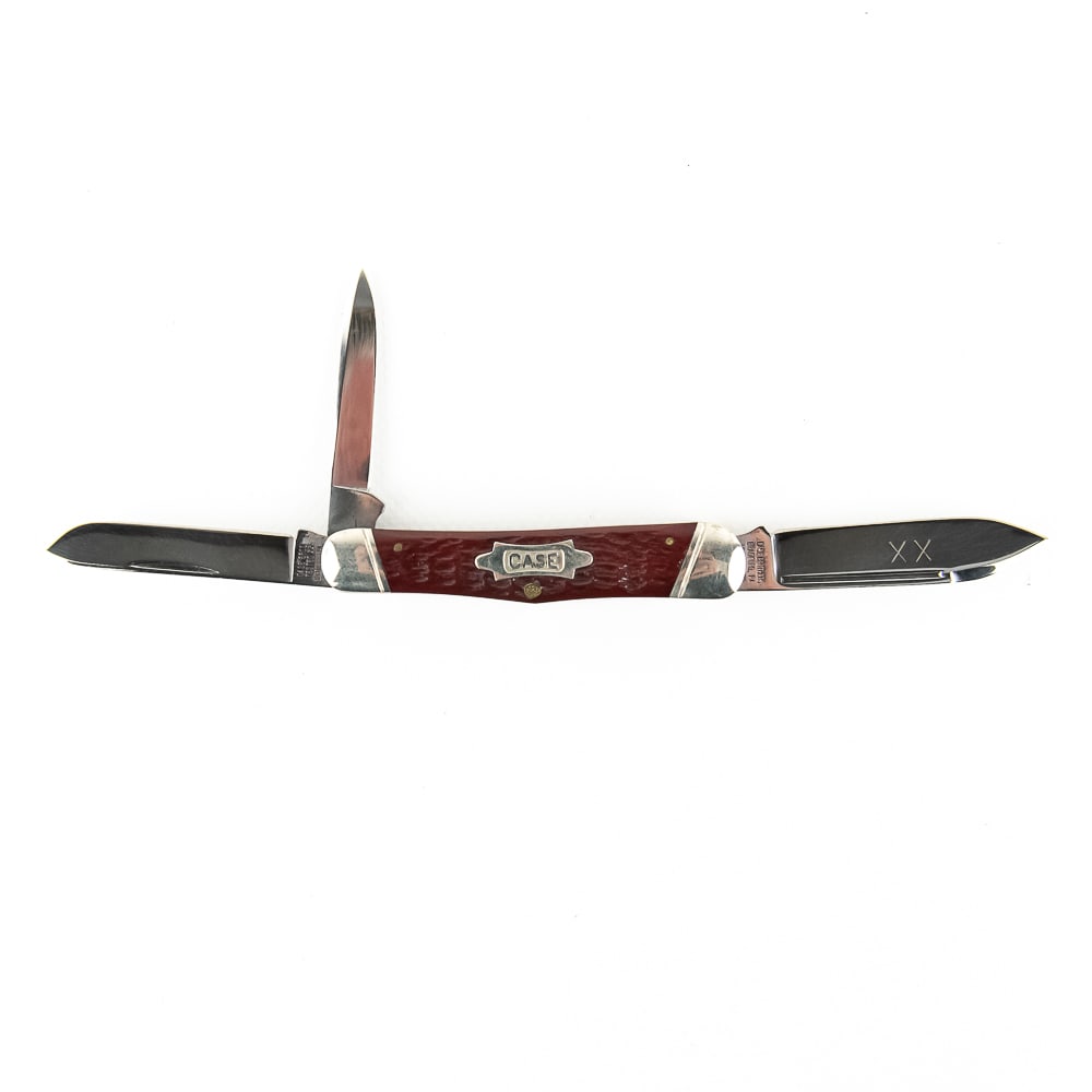 Case XX 63109X Whittler (1990): Case XX USA made Model 63109X Whittler. Knife is 1990 production with red bone handles. Knife is like new with only storage wear on bolsters. 3.25" Closed length. Excellent collector lot or gift item.
