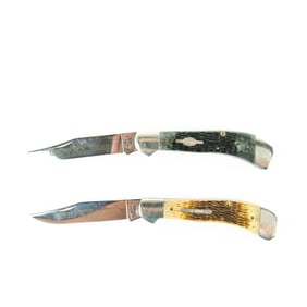 2 Case XX 61100 SS Saddlehorn Knives (1990s)