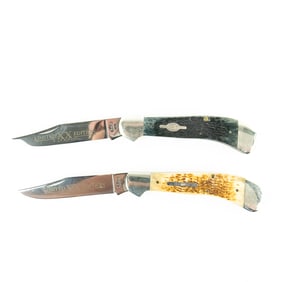 2 Case XX 61100 SS Saddlehorn Knives (1990s)