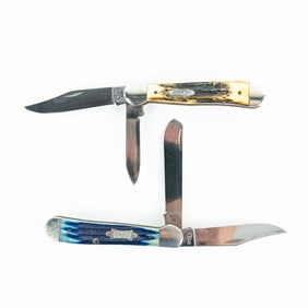 2 Case XX 6249 Copperhead Knives (1990s)