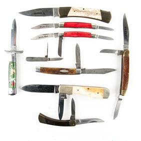 9 Vintage Japanese Made Pocket Knives