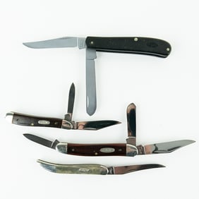 4 Case XX Pocket Knives (1990s)