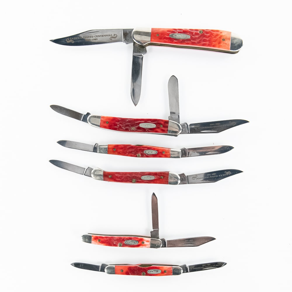 6 Case XX Red Stag Centennial Knives (1989) (1 of 13)