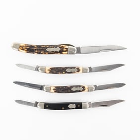 4 Schrade+ USA Made Pocket Knives