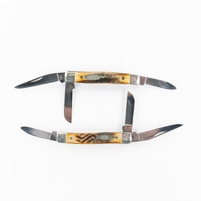 2 CASE XX USA, Pat # 53033 SS Stag Folders