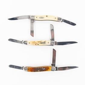 3 Case XX 6318 SS Stockman Knives (2000s)