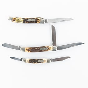 3 Schrade+ USA Made Pocket Knives
