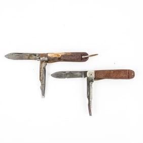 2 Vintage Klein Electrician's Knives