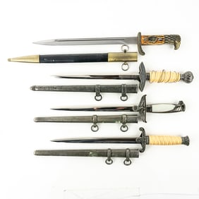 4 Modern-Made Post WWII Third Reich Daggers