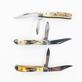 3 Case XX 5220 Peanut Knives (2000s)