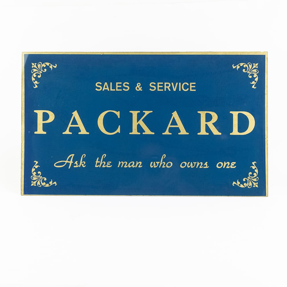 Packard Auto Dealership Glass Sign 1931 (1 of 7)