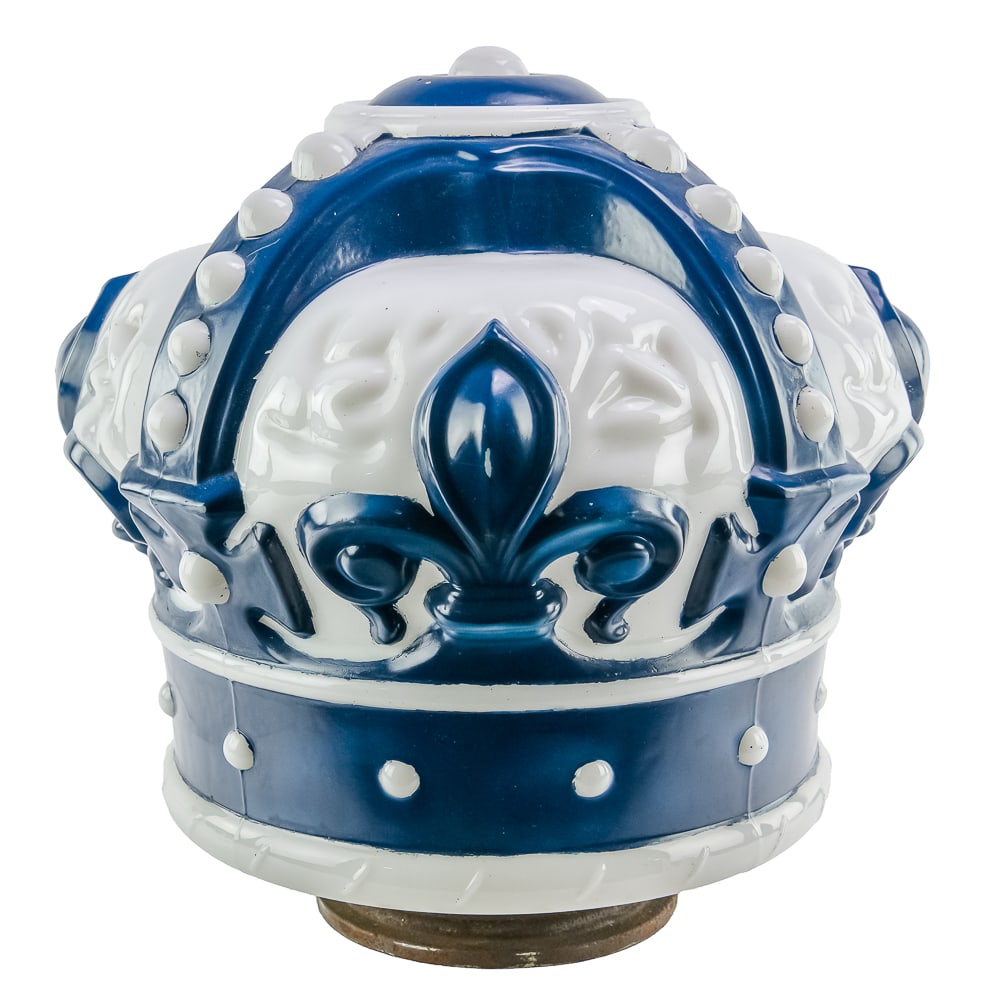Blue Standard Oil Milk Glass Gas Globe Crown (1 of 13)