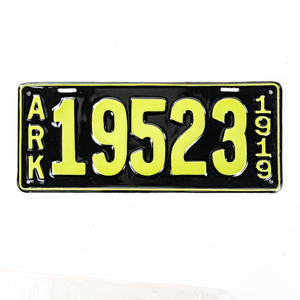 Arkansas 1919 License Plate: Arkansas 1919 VG repaint. see pics.