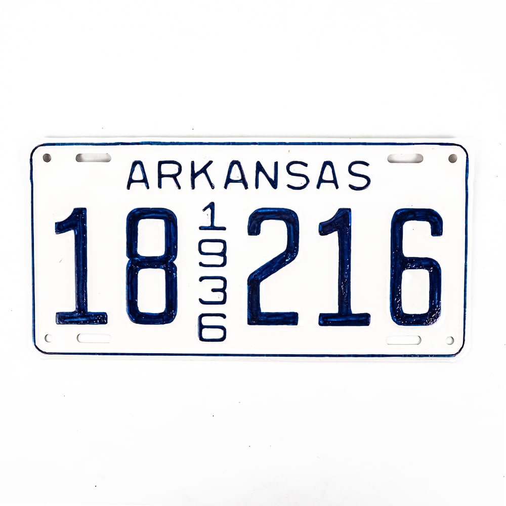 Arkansas 1936 License Plate: Arkansas 1936 repaint . See pics