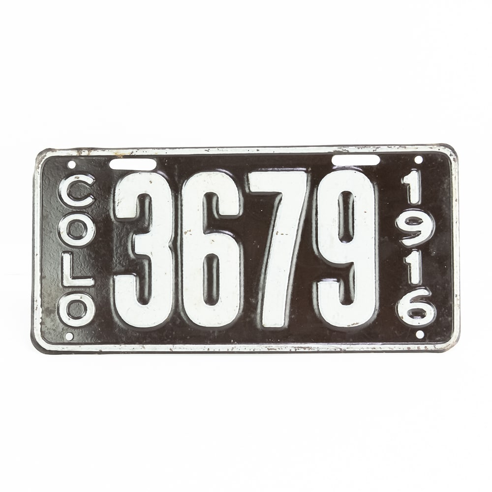 Colorado 1916 License Plate: Colorado 1916 in VG original condition. See pics..