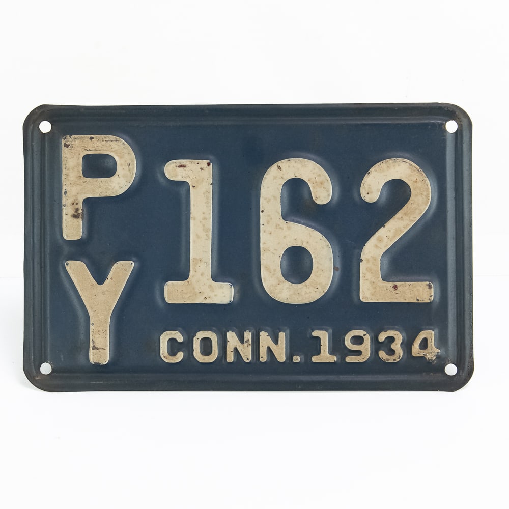 Connecticut 1934 License Plate (1 of 4)