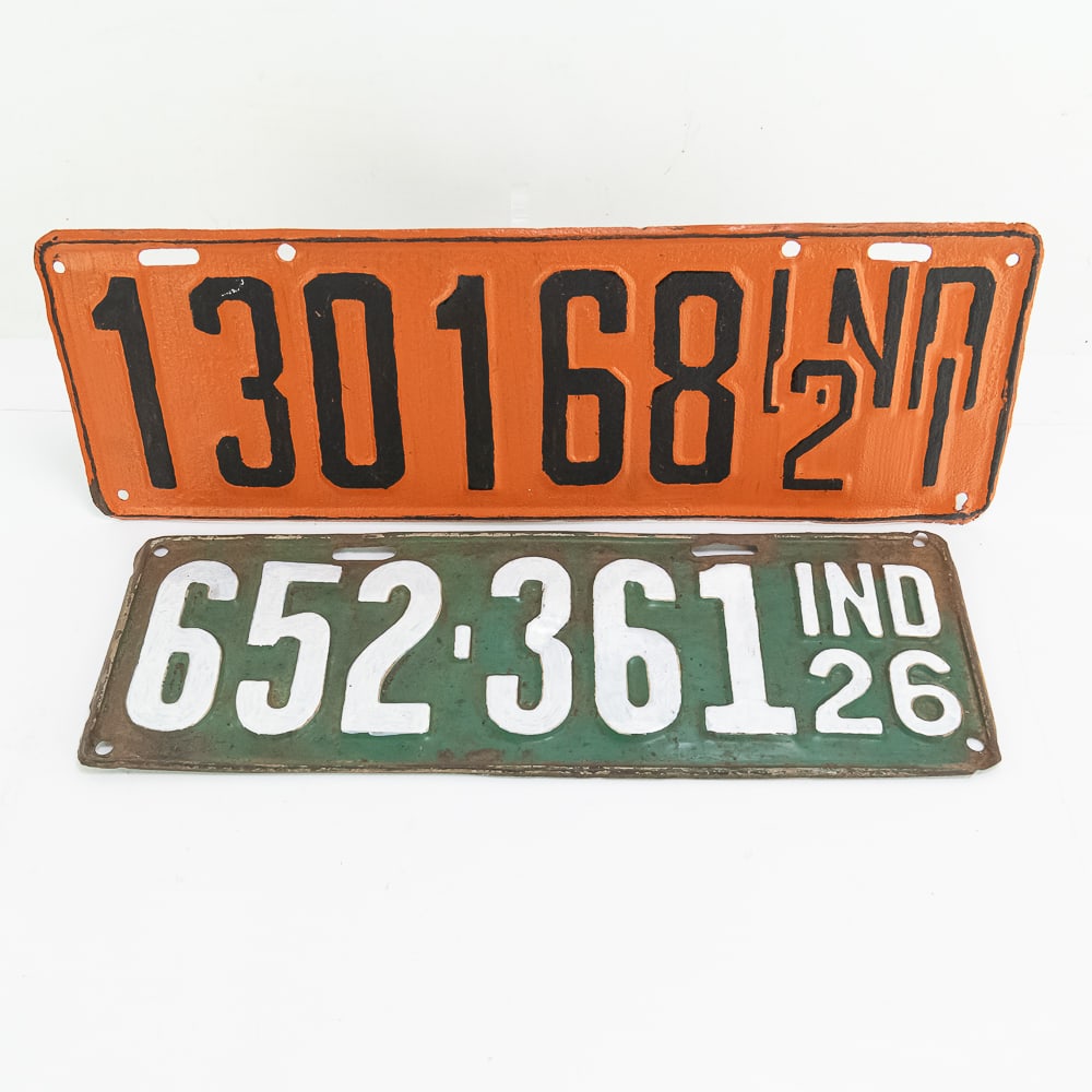 Indiana 1921, 26 License Plates (2) (1 of 6)