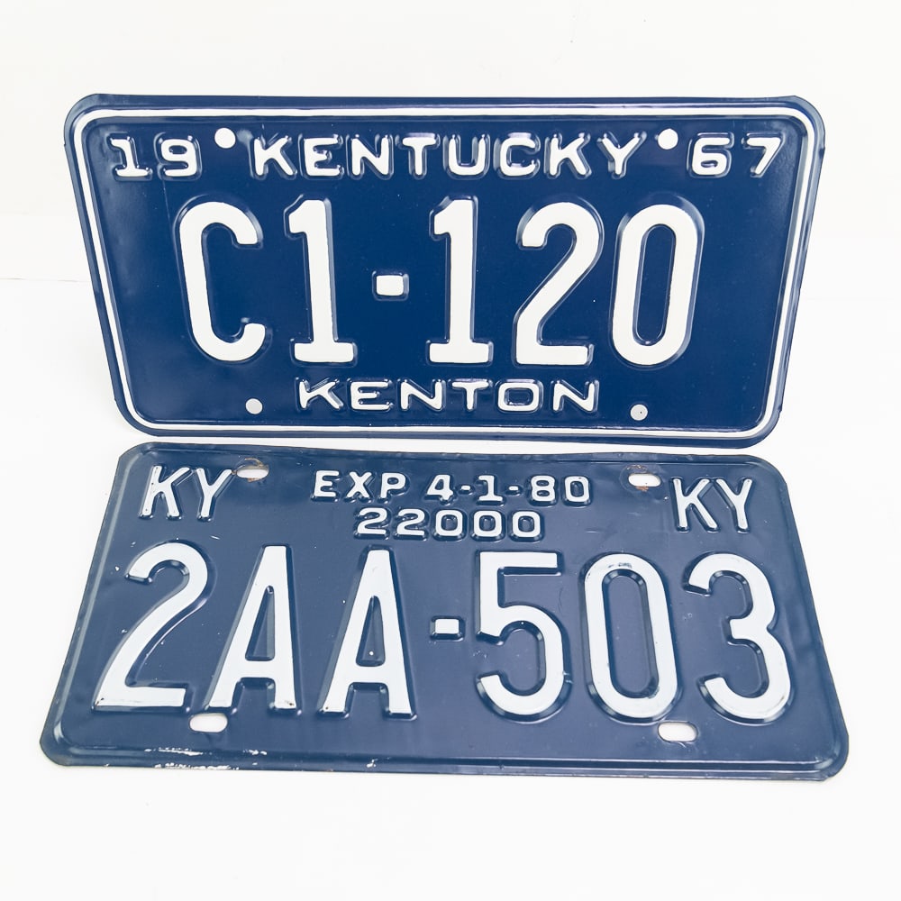 Kentucky 1967, 80 License Plates (2) (1 of 6)