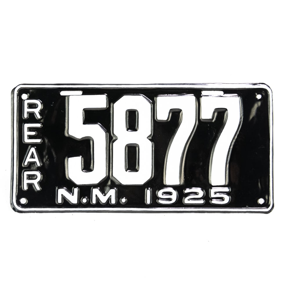 New Mexico 1925 Rear License Plate (1 of 4)