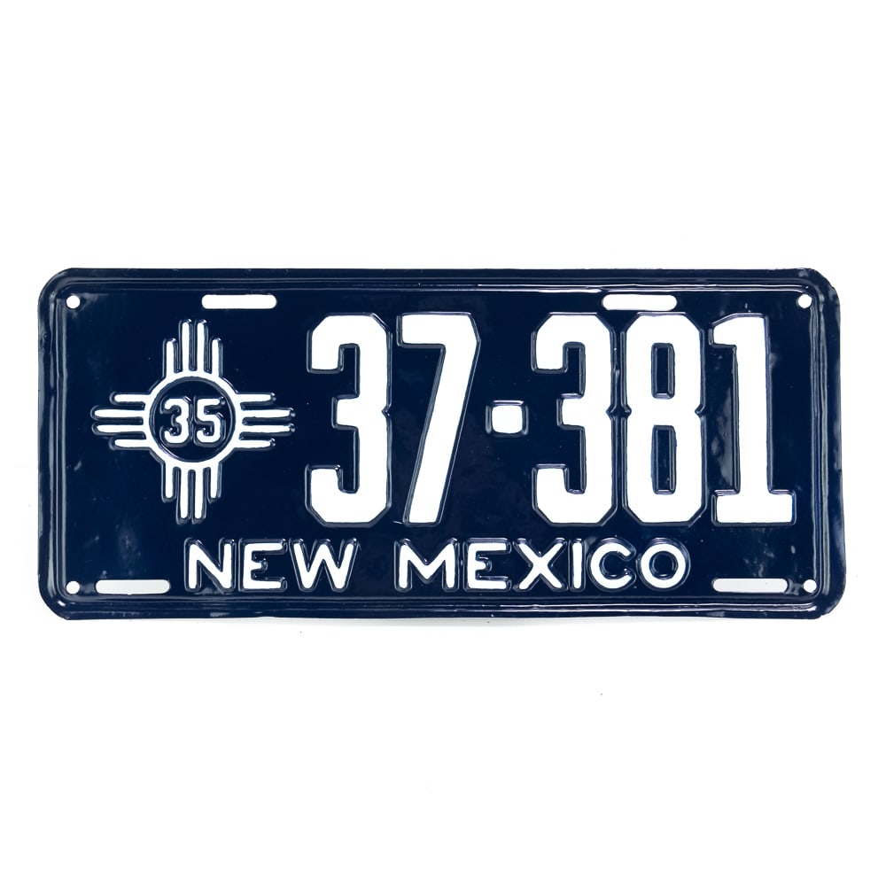 New Mexico 1935 License Plate: New Mexico1935 high quality restoration repaint in VG condition. See pics.