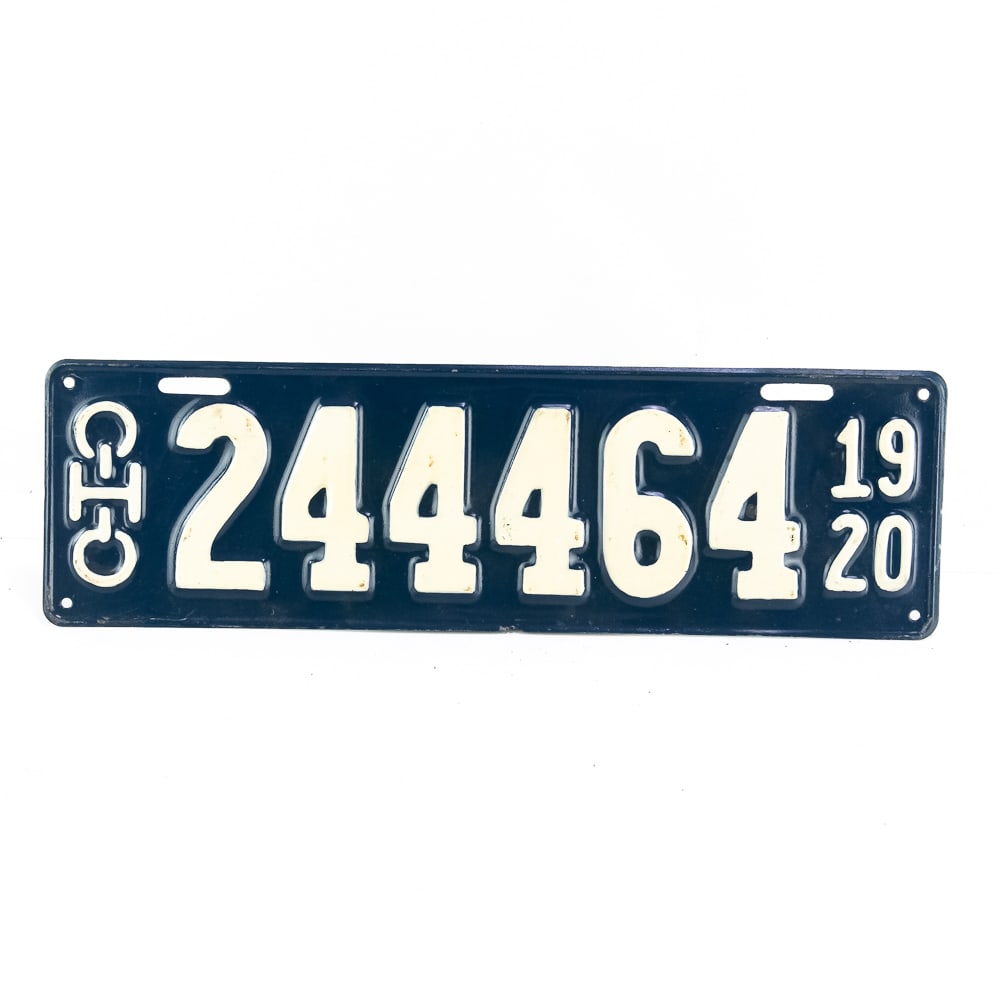Ohio 1920 License Plate (1 of 4)