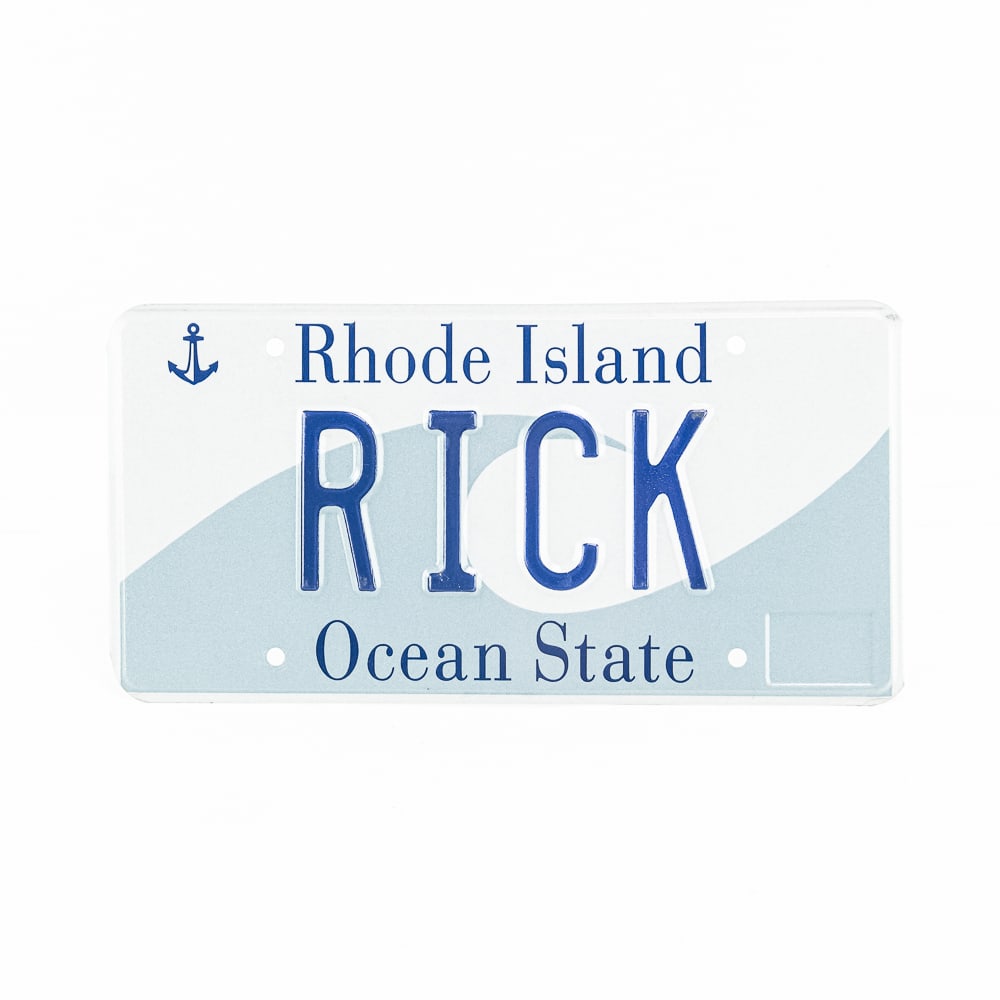 Rhode Island Ocean State RICK License Plate (1 of 2)