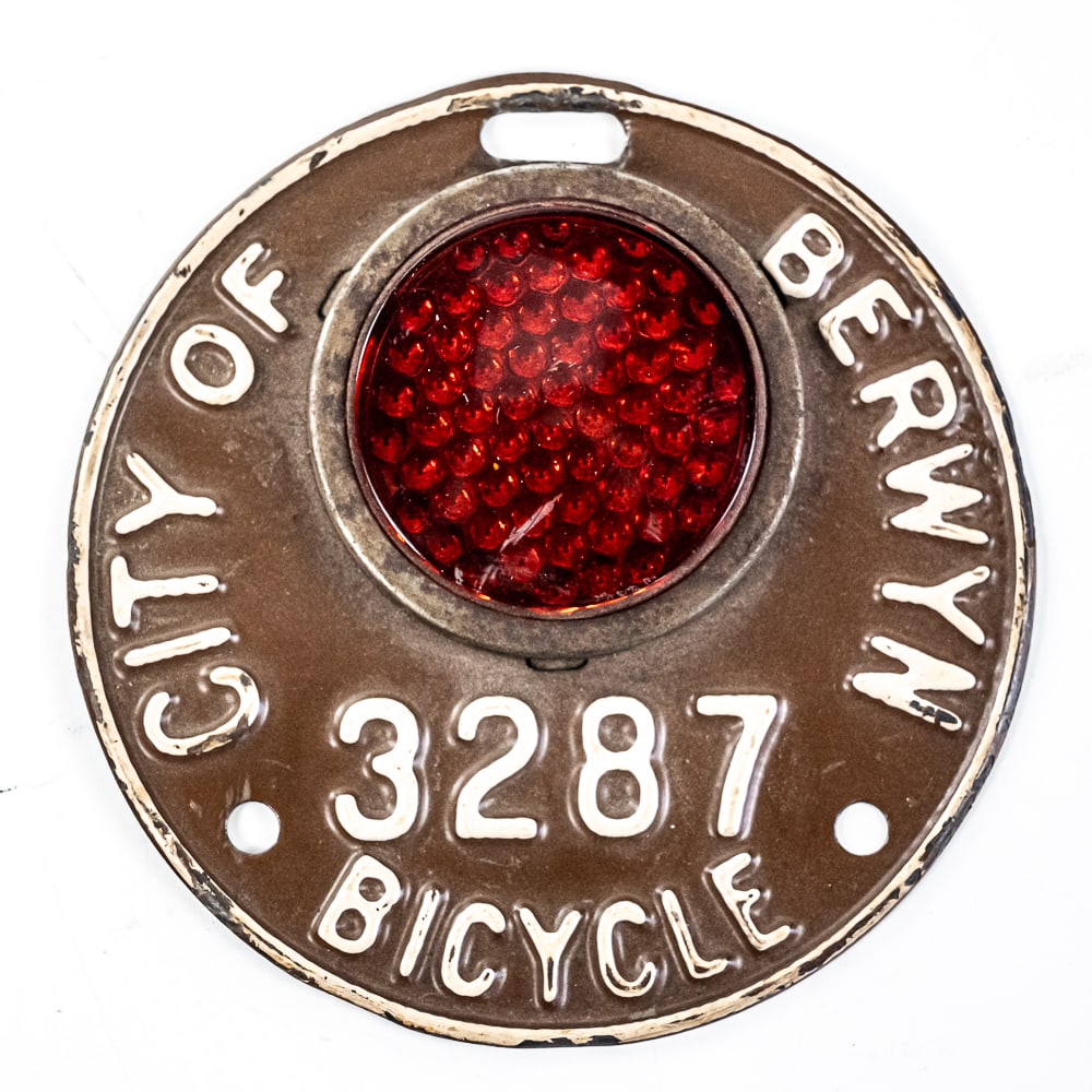 Berwyn Bicycle License Plate #3287 (1 of 4)