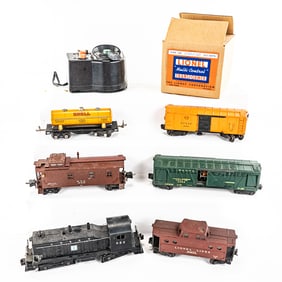 Lionel 622 Switcher LW Transformer & (4) RR Cars